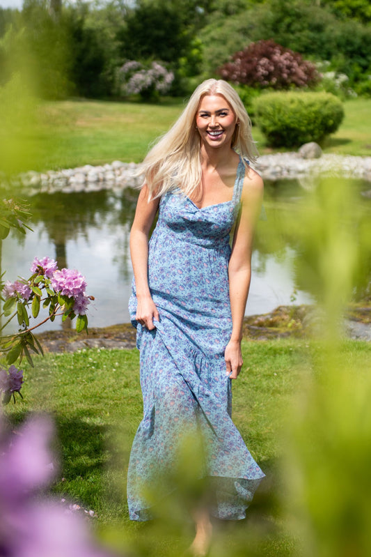 ANDREA MAXI DRESS - Blue