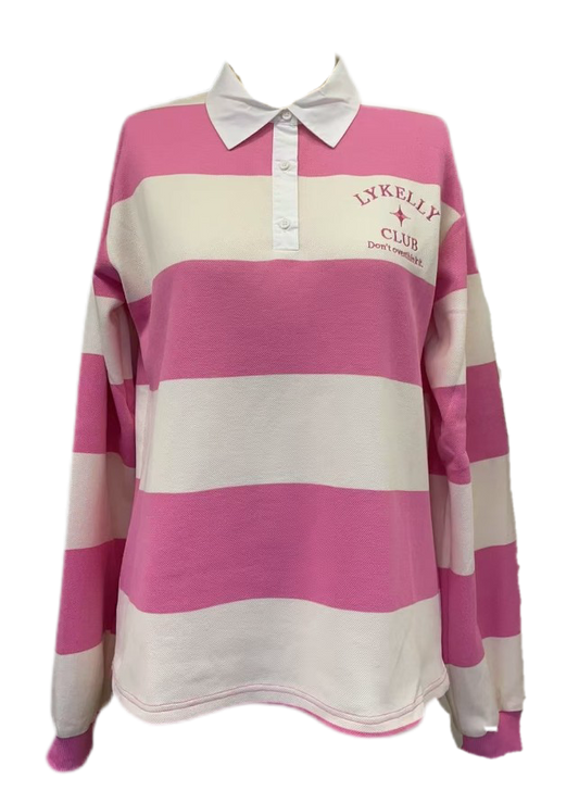 HOPE RUGBYSHIRT - pink/hvid