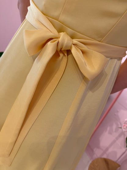 SAGA SATIN KJOLE - gul
