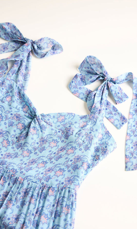 ANDREA MAXI DRESS - Blue